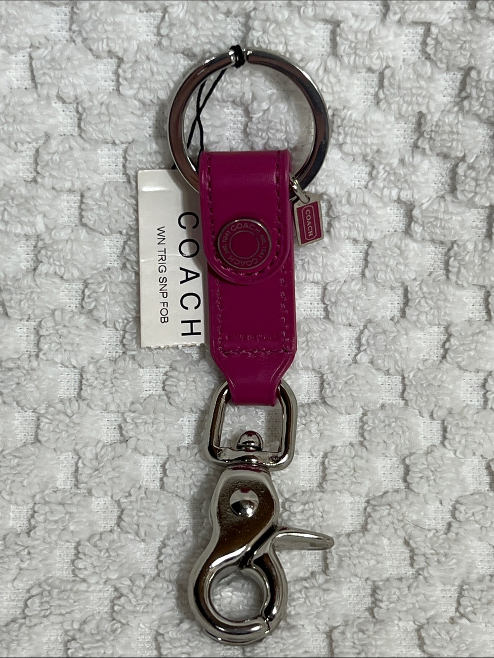 Coach Fuchsia Trigger Snap Key Fob